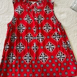 Crown & Ivy Red Sleeveless Blouse
